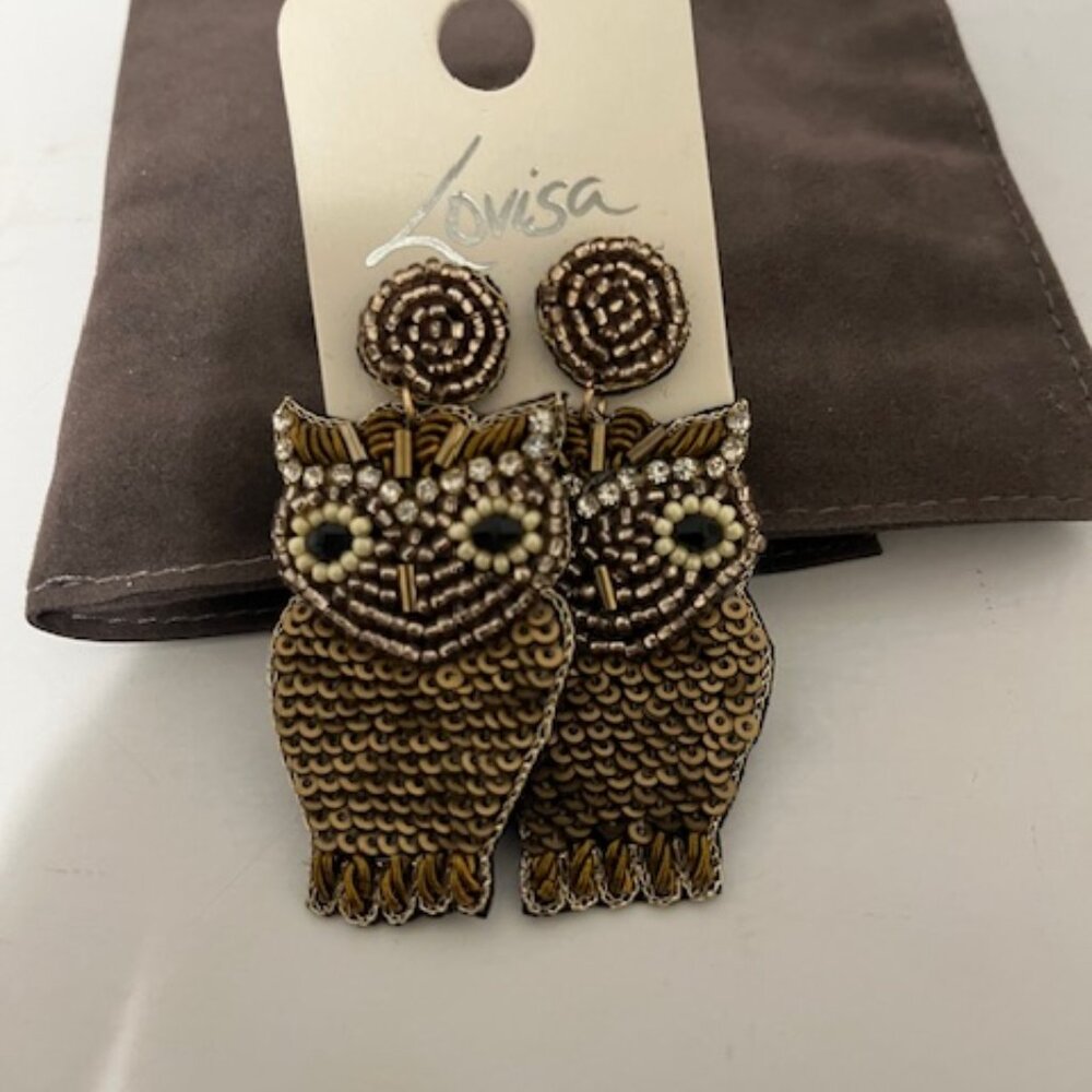 Lovisa beaded owl earrings.